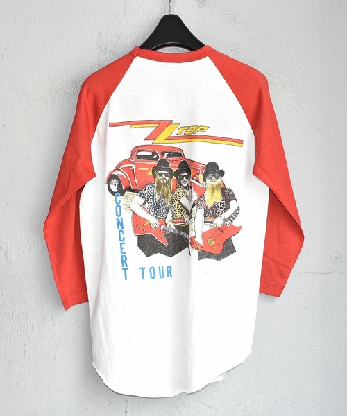 ヴィンテージ古着 80s Zz Top ズィーズィートップ Afterburner Zz World Tour Tour ラグランスリーブ World Tシャツ Tシャツ カットソー Vintage ヴィンテージ のファッション