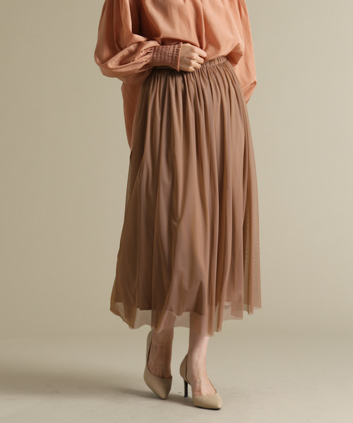 Tiara(ティアラ)の「リバーシブルチュールスカート(スカート・レディース・ピンク/チョコ/ライトベージュ・FREE)」の3枚目の写真