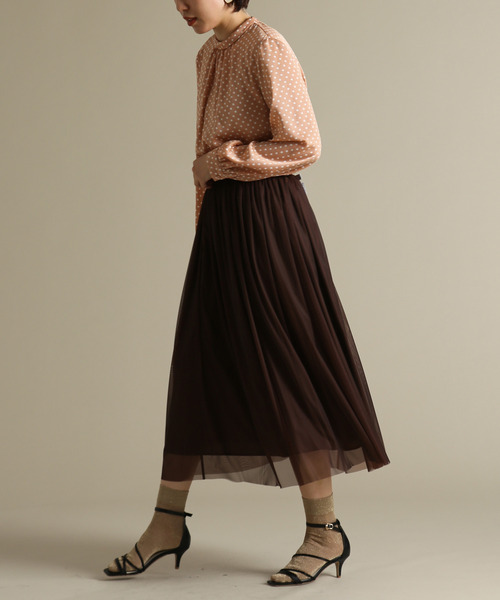 Tiara(ティアラ)の「リバーシブルチュールスカート(スカート・レディース・ピンク/チョコ/ライトベージュ・FREE)」の7枚目の写真