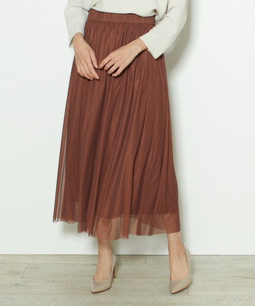Tiara(ティアラ)の「リバーシブルチュールスカート(スカート・レディース・ピンク/チョコ/ライトベージュ・FREE)」の5枚目の写真