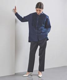 UNITED ARROWS ネイビー フリルチュニック　FREE SIZE UNITED ARROWS ネイビー フリルチュニック FREE SIZE トップス