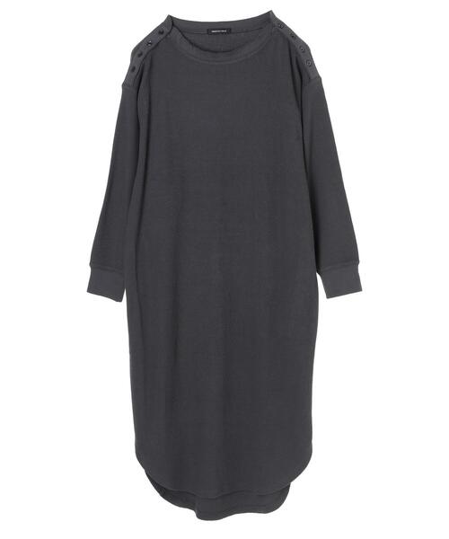 AMERICAN HOLIC(アメリカンホリック)の「ショルダーボタンワッフルカットワンピース *(ワンピース・レディース・チャコールグレー/モカ/ベージュ系その他・FREE)」の14枚目の写真