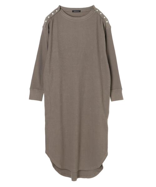 AMERICAN HOLIC(アメリカンホリック)の「ショルダーボタンワッフルカットワンピース *(ワンピース・レディース・チャコールグレー/モカ/ベージュ系その他・FREE)」の15枚目の写真