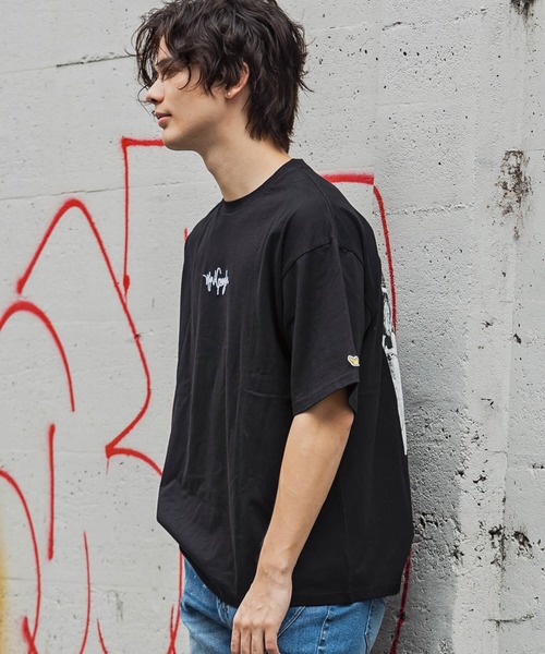 Mark Gonzales(マーク・ゴンザレス)の「Mark Gonzales(マーク ゴンザレス)ビックグラフィックTシャツ(Tシャツ/カットソー・メンズ・ホワイト/ブラック・M/L/XL)」の8枚目の写真