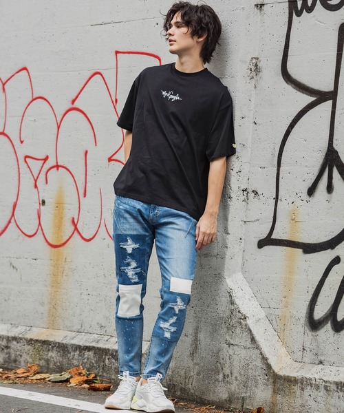 Mark Gonzales(マーク・ゴンザレス)の「Mark Gonzales(マーク ゴンザレス)ビックグラフィックTシャツ(Tシャツ/カットソー・メンズ・ホワイト/ブラック・M/L/XL)」の9枚目の写真