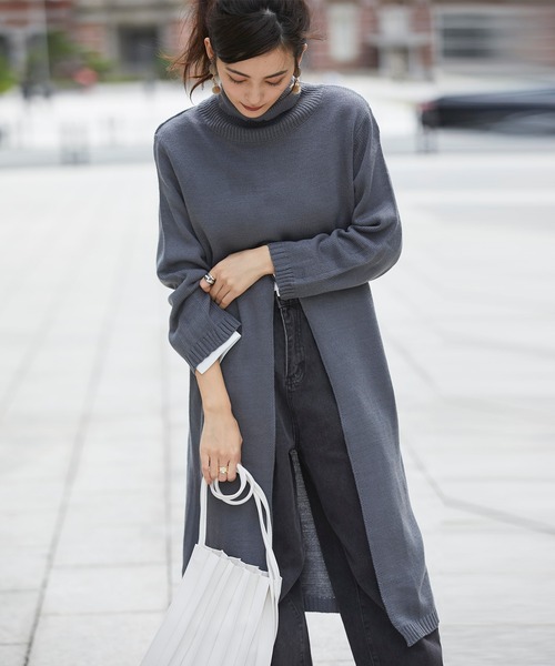 センタースリットがアクセントのハイネックニットワンピース ワンピース Smile Orchid スマイルオーキッド のファッション通販 Zozotown センタースリットがアクセントのハイネックニットワンピース ワンピース Smile Orchid スマイルオーキッド のファッション通販 Zozotown