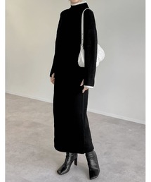 Re:EDIT | [お気に入り登録数9万突破][2023A/W COLLECTION][低身長サイズ有][洗える]前後2WAYハイネック指穴マキシニットワンピース(ワンピース)