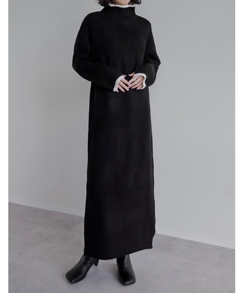 未使用級 グッチ ハイネック オールインワン ドレス ニット 黒 現行30万 Ada. ワンピース 1枚で大人カジュアルの主役に。ぷちハイネックニット