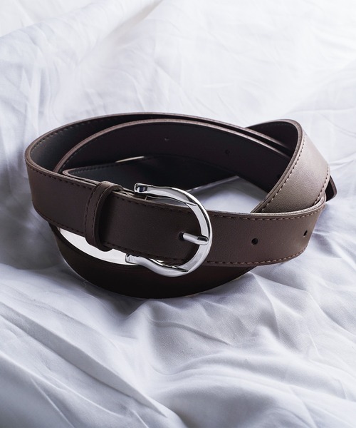 epnok(エプノック)の「レイヤードナローベルト(ベルト・メンズ・ブラック/ダークブラウン・FREE)」の1枚目の写真