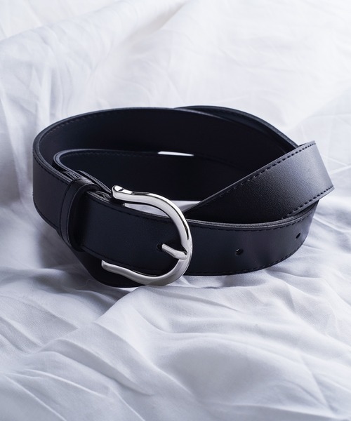 epnok(エプノック)の「レイヤードナローベルト(ベルト・メンズ・ブラック/ダークブラウン・FREE)」の2枚目の写真