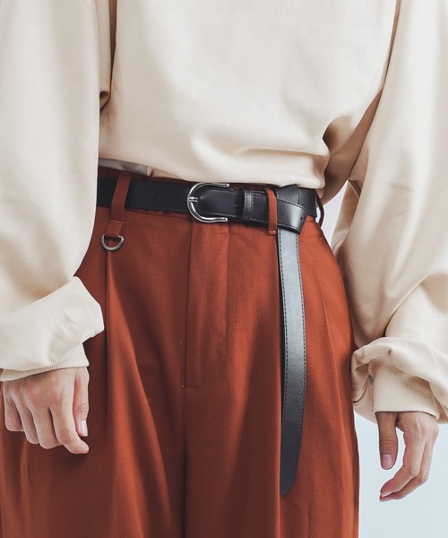 epnok(エプノック)の「レイヤードナローベルト(ベルト・メンズ・ブラック/ダークブラウン・FREE)」の8枚目の写真