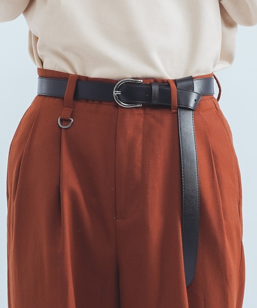 epnok(エプノック)の「レイヤードナローベルト(ベルト・メンズ・ブラック/ダークブラウン・FREE)」の4枚目の写真