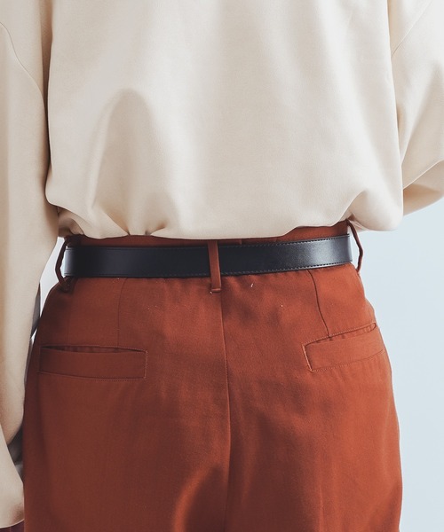 epnok(エプノック)の「レイヤードナローベルト(ベルト・メンズ・ブラック/ダークブラウン・FREE)」の7枚目の写真