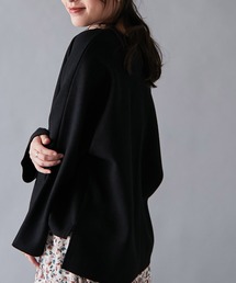 un dix cors（アンディコール）の「デコルテをきれいに見せる　ウールタッチジャージーカットソー（ミドル丈）（Tシャツ/カットソー・キッズ）」