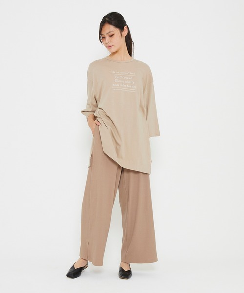 undeny.（アンディニ－）の「undeny. スリットワイドリブパンツ（その他パンツ・レディース・アッシュグレー/ブラック/ベージュ/カーキ・F）」の9枚目の写真