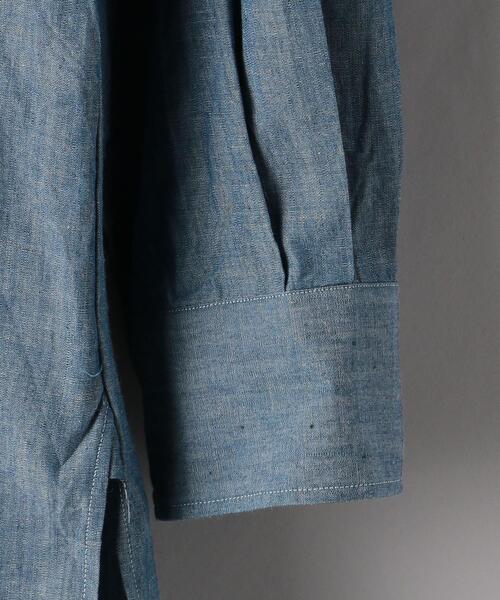 HEUGN（ユーゲン）の「別注＜HEUGN（ユーゲン）＞シャンブレー バンドカラーシャツ ■■■（シャツ/ブラウス・レディース・ネイビー・0）」の5枚目の写真