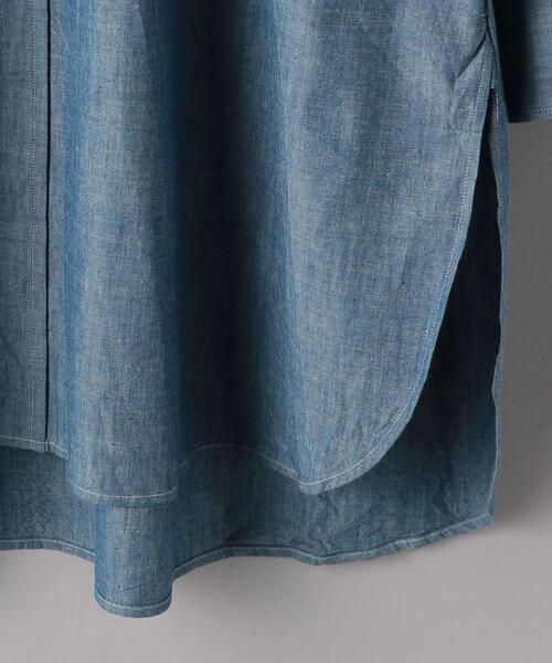 HEUGN（ユーゲン）の「別注＜HEUGN（ユーゲン）＞シャンブレー バンドカラーシャツ ■■■（シャツ/ブラウス・レディース・ネイビー・0）」の6枚目の写真