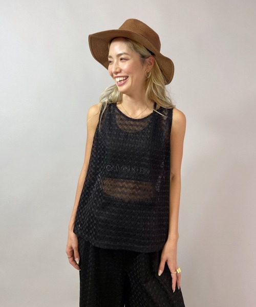 LIPSERVICE（リップサービス）の「LIP SERVICE/リップサービス　かぎ編みシースルータンクトップ　364220（タンクトップ・レディース・ブラック/ホワイト・M）」の22枚目の写真