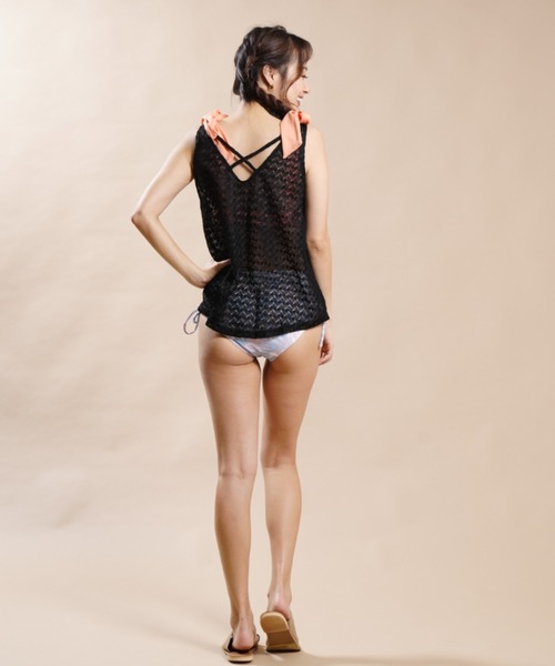 LIPSERVICE（リップサービス）の「LIP SERVICE/リップサービス　かぎ編みシースルータンクトップ　364220（タンクトップ・レディース・ブラック/ホワイト・M）」の21枚目の写真