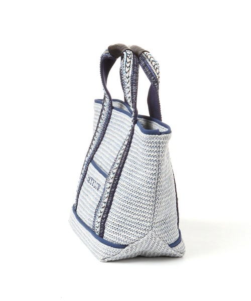 BAYFLOW（ベイフロー）の「21SSビーズテープロゴトートM（トートバッグ・レディース・ナチュラル/ライトブルー・FREE）」の9枚目の写真