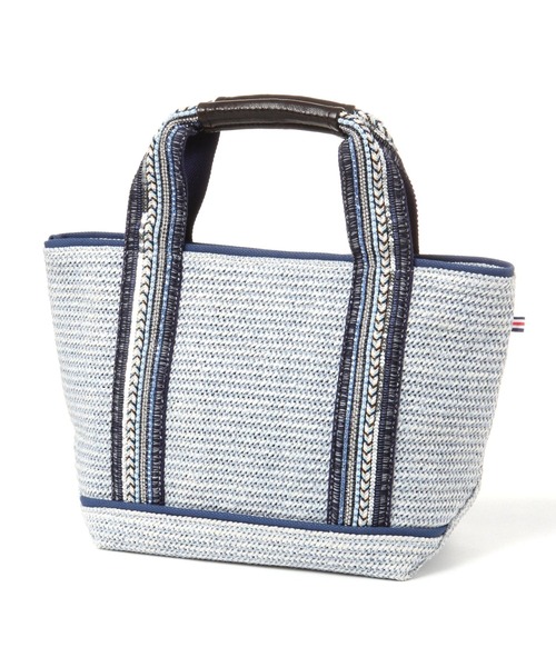 BAYFLOW（ベイフロー）の「21SSビーズテープロゴトートM（トートバッグ・レディース・ナチュラル/ライトブルー・FREE）」の7枚目の写真