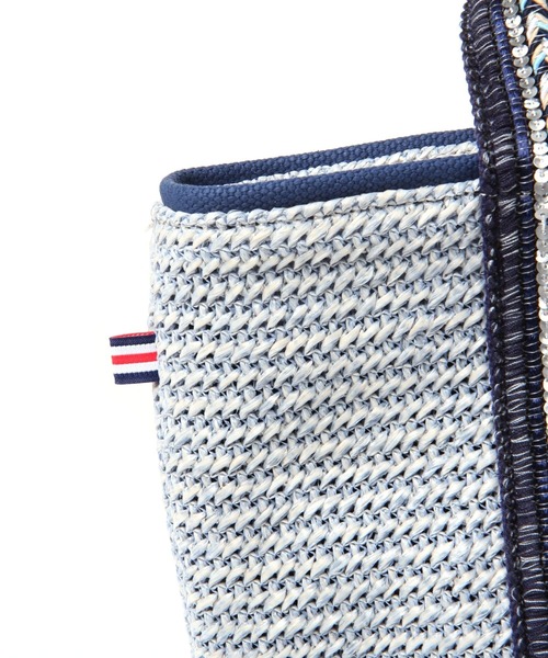 BAYFLOW（ベイフロー）の「21SSビーズテープロゴトートM（トートバッグ・レディース・ナチュラル/ライトブルー・FREE）」の16枚目の写真