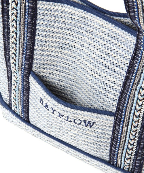 BAYFLOW（ベイフロー）の「21SSビーズテープロゴトートM（トートバッグ・レディース・ナチュラル/ライトブルー・FREE）」の8枚目の写真