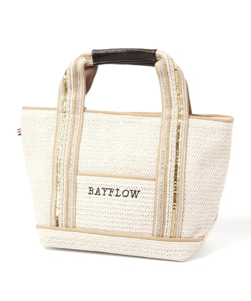 BAYFLOW（ベイフロー）の「21SSビーズテープロゴトートM（トートバッグ・レディース・ナチュラル/ライトブルー・FREE）」の18枚目の写真