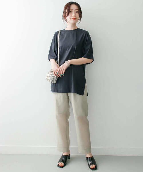 KBF+（ケービーエフプラス）の「KBF+　シアーストレートパンツ∴（その他パンツ・レディース・レッド/グリーン・ONE）」の12枚目の写真