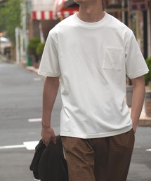 ADAM ET ROPE' | 【スウェットガード】スモーキーカラーポケットT/汗染み防止(Tシャツ/カットソー)