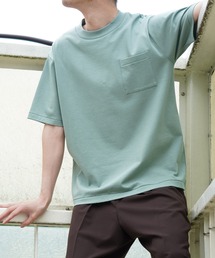 ADAM ET ROPE' | 【スウェットガード】スモーキーカラーポケットT/汗染み防止(Tシャツ/カットソー)