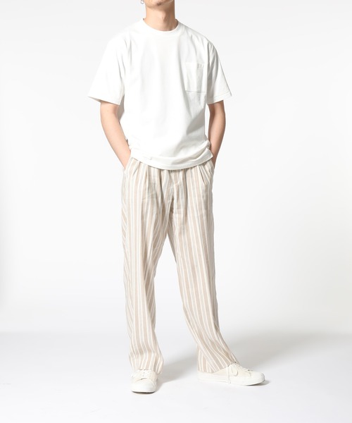 ADAM ET ROPE'(アダムエロペ)の「【スウェットガード】スモーキーカラーポケットT/汗染み防止(Tシャツ/カットソー・メンズ・ホワイト/サックスブルー/グリーン/グレイッシュベージュ・S/M/L)」の15枚目の写真