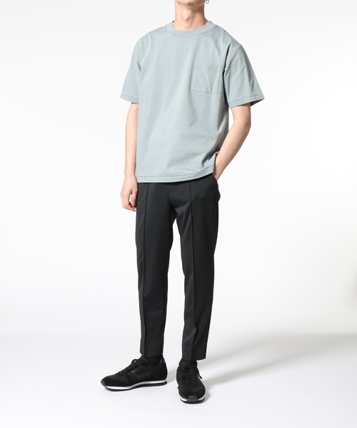 ADAM ET ROPE'(アダムエロペ)の「【スウェットガード】スモーキーカラーポケットT/汗染み防止(Tシャツ/カットソー・メンズ・ホワイト/サックスブルー/グリーン/グレイッシュベージュ・S/M/L)」の22枚目の写真