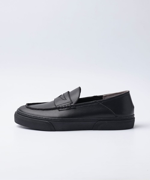 And A（アンドエー）の「SLACK スラック / KLAVE LOAFER VL クレイブ ローファースリッポン ビーガンレザー / SL2037（ローファー・メンズ・ブラック×ブラック/ネイビー・26cm/26.5cm/27cm/27.5cm/28cm/28.5cm）」の9枚目の写真