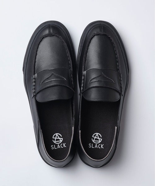 And A（アンドエー）の「SLACK スラック / KLAVE LOAFER VL クレイブ ローファースリッポン ビーガンレザー / SL2037（ローファー・メンズ・ブラック×ブラック/ネイビー・26cm/26.5cm/27cm/27.5cm/28cm/28.5cm）」の5枚目の写真