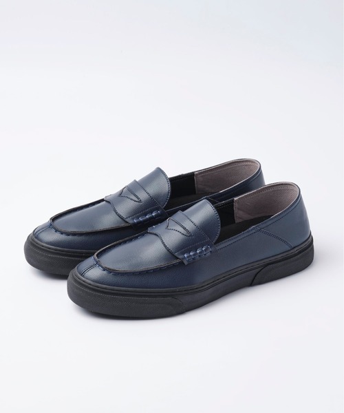 And A（アンドエー）の「SLACK スラック / KLAVE LOAFER VL クレイブ ローファースリッポン ビーガンレザー / SL2037（ローファー・メンズ・ブラック×ブラック/ネイビー・26cm/26.5cm/27cm/27.5cm/28cm/28.5cm）」の14枚目の写真