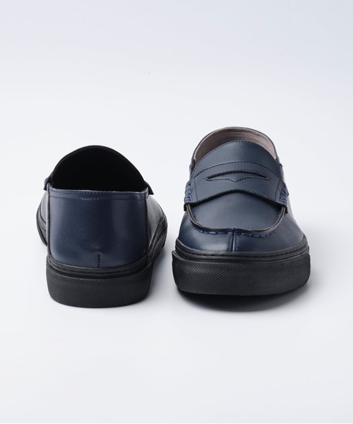 And A（アンドエー）の「SLACK スラック / KLAVE LOAFER VL クレイブ ローファースリッポン ビーガンレザー / SL2037（ローファー・メンズ・ブラック×ブラック/ネイビー・26cm/26.5cm/27cm/27.5cm/28cm/28.5cm）」の10枚目の写真