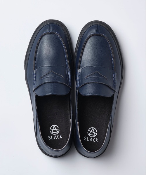 And A（アンドエー）の「SLACK スラック / KLAVE LOAFER VL クレイブ ローファースリッポン ビーガンレザー / SL2037（ローファー・メンズ・ブラック×ブラック/ネイビー・26cm/26.5cm/27cm/27.5cm/28cm/28.5cm）」の8枚目の写真