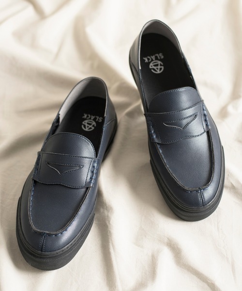And A（アンドエー）の「SLACK スラック / KLAVE LOAFER VL クレイブ ローファースリッポン ビーガンレザー / SL2037（ローファー・メンズ・ブラック×ブラック/ネイビー・26cm/26.5cm/27cm/27.5cm/28cm/28.5cm）」の19枚目の写真