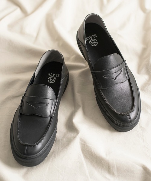 And A（アンドエー）の「SLACK スラック / KLAVE LOAFER VL クレイブ ローファースリッポン ビーガンレザー / SL2037（ローファー・メンズ・ブラック×ブラック/ネイビー・26cm/26.5cm/27cm/27.5cm/28cm/28.5cm）」の22枚目の写真