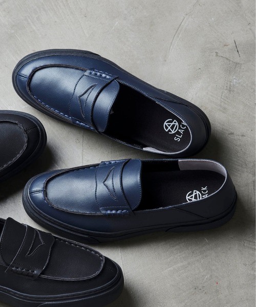 And A（アンドエー）の「SLACK スラック / KLAVE LOAFER VL クレイブ ローファースリッポン ビーガンレザー / SL2037（ローファー・メンズ・ブラック×ブラック/ネイビー・26cm/26.5cm/27cm/27.5cm/28cm/28.5cm）」の17枚目の写真