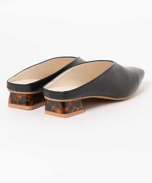 KOBE LETTUCE（コウベレタス）の「スクエアトゥVカット台形ヒールバブーシュ（その他シューズ・レディース・ホワイト/ミント/アイボリー/ブラック・M/S/L/LL）」の5枚目の写真