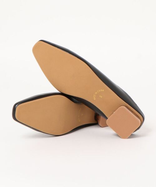 KOBE LETTUCE（コウベレタス）の「スクエアトゥVカット台形ヒールバブーシュ（その他シューズ・レディース・ホワイト/ミント/アイボリー/ブラック・M/S/L/LL）」の6枚目の写真