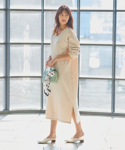 KOBE LETTUCE（コウベレタス）の「スクエアトゥVカット台形ヒールバブーシュ（その他シューズ・レディース・ホワイト/ミント/アイボリー/ブラック・M/S/L/LL）」の9枚目の写真