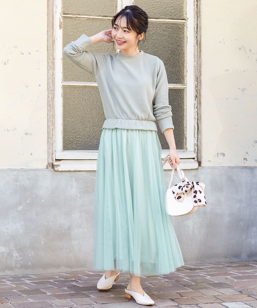 KOBE LETTUCE（コウベレタス）の「スクエアトゥVカット台形ヒールバブーシュ（その他シューズ・レディース・ホワイト/ミント/アイボリー/ブラック・M/S/L/LL）」の13枚目の写真