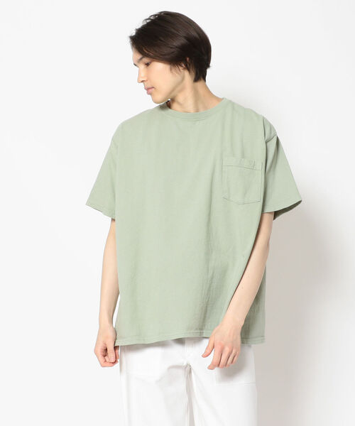 Goodwear(Since1983)(グッドウェア)の「GOODWEAR/グッドウェア SS POCKET TEE BIG ショートスリーブポケットTビッグ(Tシャツ/カットソー・メンズ・エメラルド/ブラック/チャコール/セージグリーン/ホワイト/ベージュ・XX-LARGE)」の5枚目の写真
