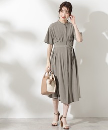 N.（N. Natural Beauty Basic） | ◆ウエストタックバンドカラーワンピース(ワンピース)
