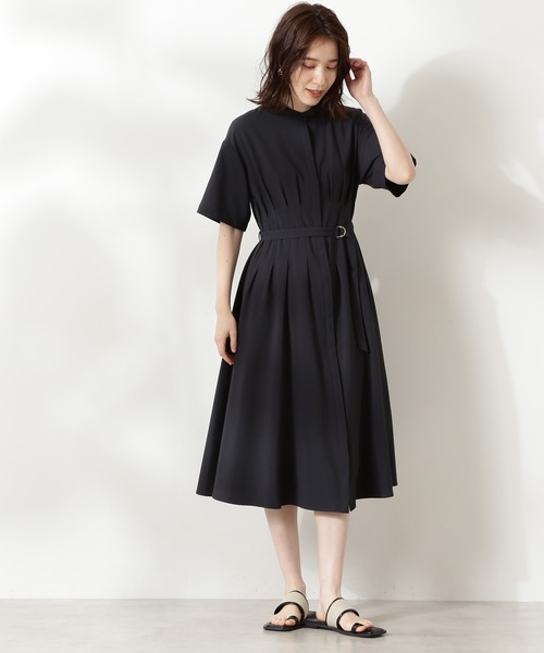 N.（N. Natural Beauty Basic）（エヌエヌナチュラルビューティーベーシック）の「◆ウエストタックバンドカラーワンピース（ワンピース・レディース・ネイビー/カーキ/イエロー/ライトカーキ・MEDIUM）」の6枚目の写真