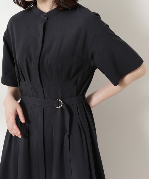 N.（N. Natural Beauty Basic）（エヌエヌナチュラルビューティーベーシック）の「◆ウエストタックバンドカラーワンピース（ワンピース・レディース・ネイビー/カーキ/イエロー/ライトカーキ・MEDIUM）」の9枚目の写真