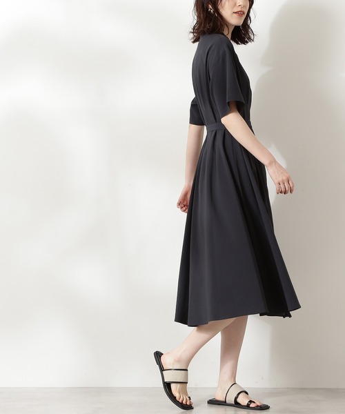 N.（N. Natural Beauty Basic）（エヌエヌナチュラルビューティーベーシック）の「◆ウエストタックバンドカラーワンピース（ワンピース・レディース・ネイビー/カーキ/イエロー/ライトカーキ・MEDIUM）」の5枚目の写真